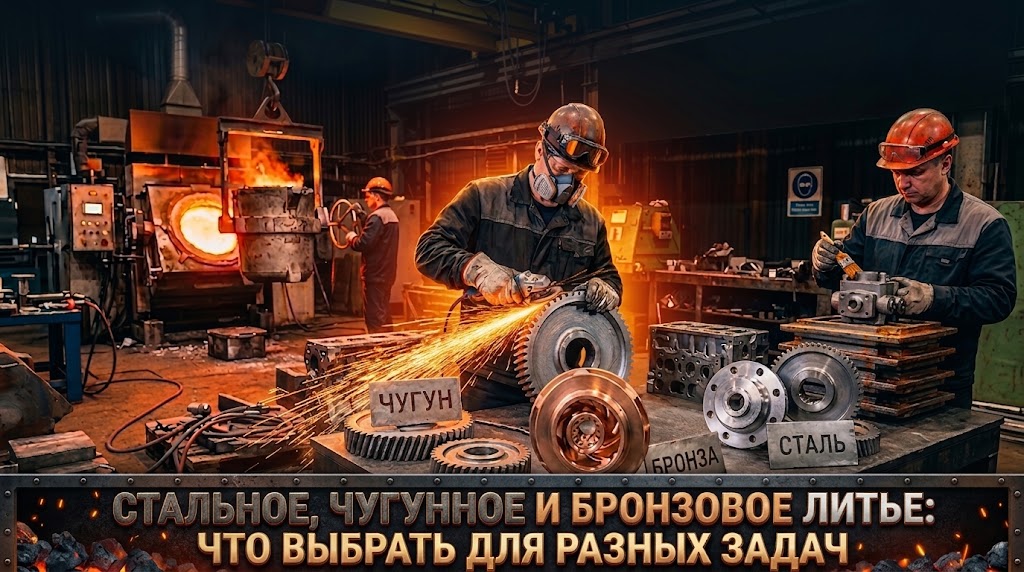 Стальное, чугунное и бронзовое литье: что выбрать для разных задач