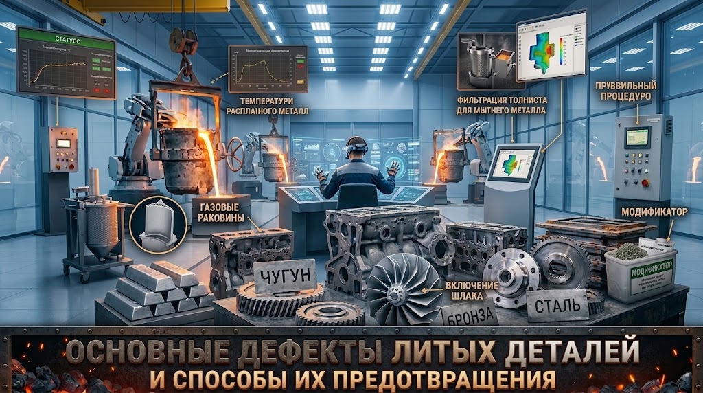 Основные дефекты литых деталей и способы их предотвращения